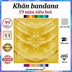 Vuông Bandana Caro Hoa - Mã 0066 45