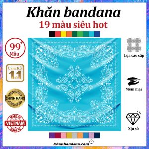 Vuông Bandana Caro Hoa - Mã 0066 51