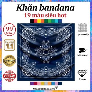 Vuông Bandana Caro Hoa - Mã 0066 57