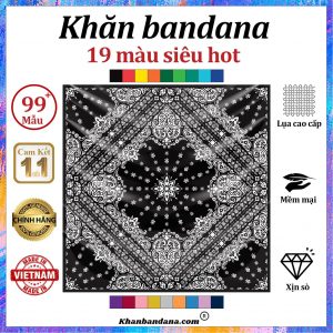 Khăn bandana mau tím hoa cà - Mã 0008 28 Khăn bandana mau tím hoa cà - Mã 0008 27