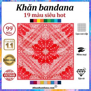 Khăn bandana mau tím hoa cà - Mã 0008 30 Khăn bandana mau tím hoa cà - Mã 0008 29