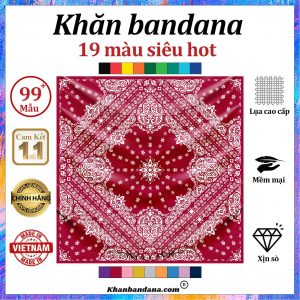 Khăn bandana mau tím hoa cà - Mã 0008 32 Khăn bandana mau tím hoa cà - Mã 0008 31
