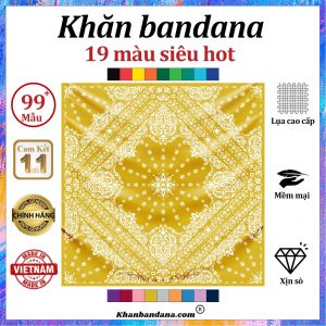 Khăn bandana mau tím hoa cà - Mã 0008 46 Khăn bandana mau tím hoa cà - Mã 0008 45