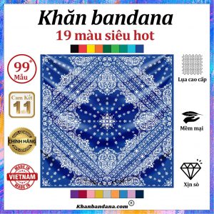 Khăn bandana mau tím hoa cà - Mã 0008 48 Khăn bandana mau tím hoa cà - Mã 0008 47
