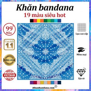 Khăn bandana mau tím hoa cà - Mã 0008 50 Khăn bandana mau tím hoa cà - Mã 0008 49