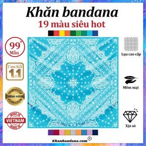 Khăn bandana mau tím hoa cà - Mã 0008 52 Khăn bandana mau tím hoa cà - Mã 0008 51