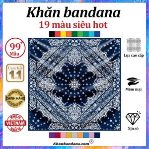 Khăn bandana mau tím hoa cà - Mã 0008 58 Khăn bandana mau tím hoa cà - Mã 0008 57