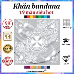 Khăn lụa vuông họa tiết sặc sỡ - Mã 0085 22 Khăn lụa vuông họa tiết sặc sỡ - Mã 0085 21