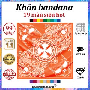 Khăn lụa vuông họa tiết sặc sỡ - Mã 0085 24 Khăn lụa vuông họa tiết sặc sỡ - Mã 0085 23