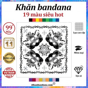 khăn vuông họa tiết thêu - Mã 0089 42 khăn vuông họa tiết thêu - Mã 0089 41