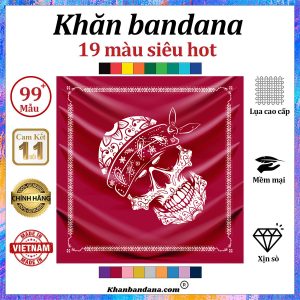 Khăn bandana đầu lâu cỡ lớn - Mã 0098 32 Khăn bandana đầu lâu cỡ lớn - Mã 0098 31