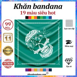 Khăn bandana đầu lâu cỡ lớn - Mã 0098 36 Khăn bandana đầu lâu cỡ lớn - Mã 0098 35