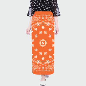 Chân váy chống nắng lụa màu cam - Mã 0004 56 Chân váy chống nắng lụa màu cam - Mã 0004 55