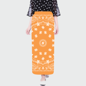 Chân váy chống nắng lụa màu cam - Mã 0004 54 Chân váy chống nắng lụa màu cam - Mã 0004 53