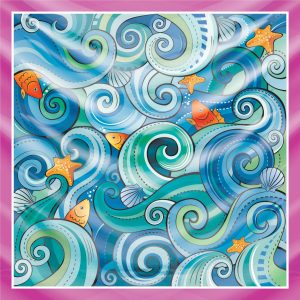 khăn bandana họa tiết biển - Mã 01 34