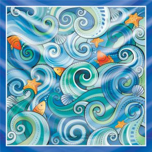 khăn bandana họa tiết biển - Mã 01 28