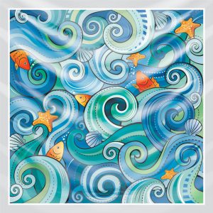 khăn bandana họa tiết biển - Mã 01 24