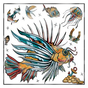 khăn bandana họa tiết biển - Mã 24 30