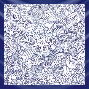 khăn bandana họa tiết biển - Mã 09 48