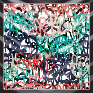 khăn bandana lụa silk họa tiết graffiti - hiphop - Mã 12 20