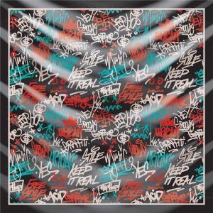 khăn bandana lụa silk họa tiết graffiti - hiphop - Mã 07 20