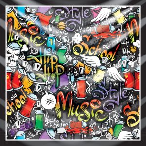khăn bandana lụa silk họa tiết graffiti - hiphop - Mã 10 20