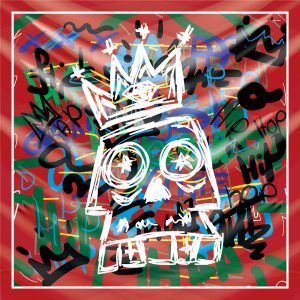 khăn bandana lụa silk họa tiết graffiti - hiphop - Mã 13 22