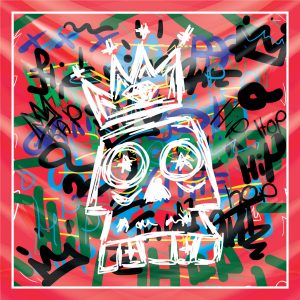 khăn bandana lụa silk họa tiết graffiti - hiphop - Mã 13 24