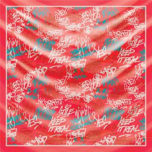 khăn bandana lụa silk họa tiết graffiti - hiphop - Mã 07 24