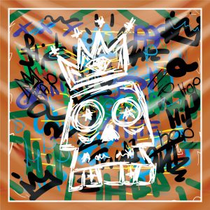 khăn bandana lụa silk họa tiết graffiti - hiphop - Mã 13 26