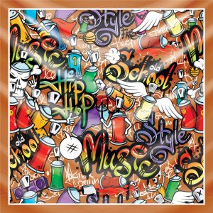 khăn bandana lụa silk họa tiết graffiti - hiphop - Mã 10 26