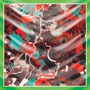 khăn bandana lụa silk họa tiết graffiti - hiphop - Mã 11 28