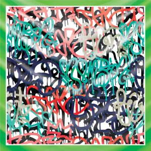 khăn bandana lụa silk họa tiết graffiti - hiphop - Mã 12 28