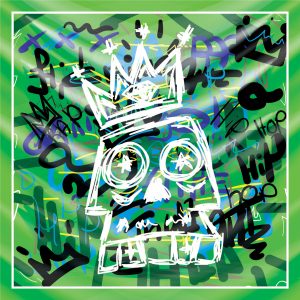 khăn bandana lụa silk họa tiết graffiti - hiphop - Mã 13 28