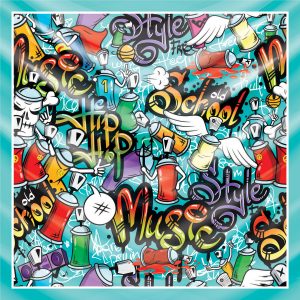 khăn bandana lụa silk họa tiết graffiti - hiphop - Mã 10 30