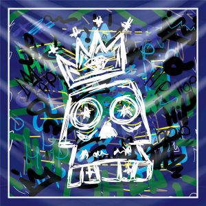 khăn bandana lụa silk họa tiết graffiti - hiphop - Mã 13 32