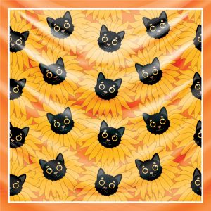 khăn bandana lụa silk họa tiết hoa - Mã 39 18