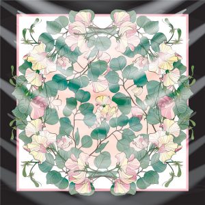 khăn bandana lụa silk họa tiết hoa - Mã 02 20