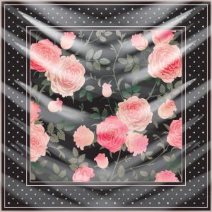 khăn bandana lụa silk họa tiết hoa - Mã 11 20