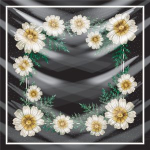 khăn bandana lụa silk họa tiết hoa - Mã 12 20