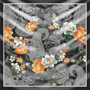 khăn bandana lụa silk họa tiết hoa - Mã 13 20