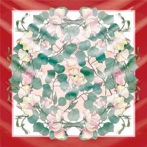 khăn bandana lụa silk họa tiết hoa - Mã 02 22