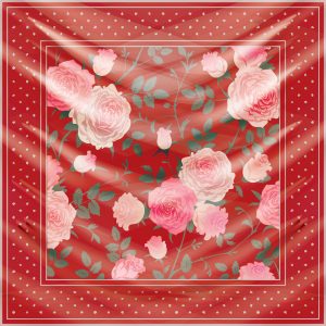 khăn bandana lụa silk họa tiết hoa - Mã 11 22
