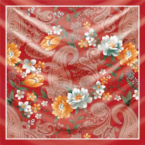 khăn bandana lụa silk họa tiết hoa - Mã 13 22