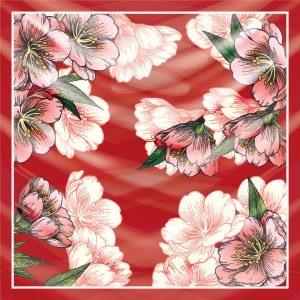 khăn bandana lụa silk họa tiết hoa - Mã 17 45 khăn bandana lụa silk họa tiết hoa - Mã 17 44