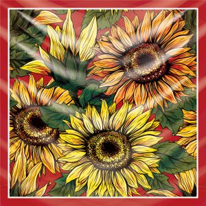 khăn bandana lụa silk họa tiết hoa - Mã 37 22