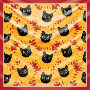 khăn bandana lụa silk họa tiết hoa - Mã 39 22