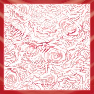 khăn bandana lụa silk họa tiết hoa - Mã 05 22