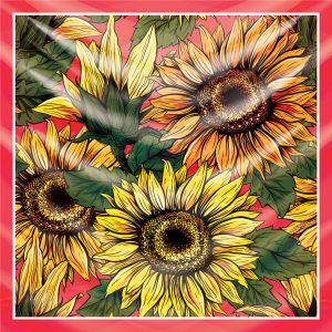 khăn bandana lụa silk họa tiết hoa - Mã 37 24