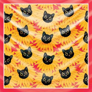 khăn bandana lụa silk họa tiết hoa - Mã 39 24